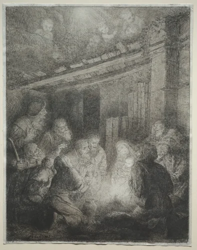 Adoration of the Shepherds by Alphonse Legros, print, 1857-1911