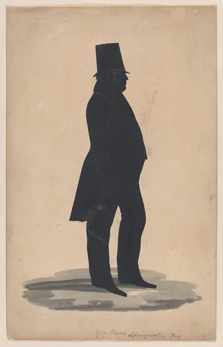 Silhouette of Mr. Pierce of Springwater, New York by William Henry Brown, other, 1828-1883