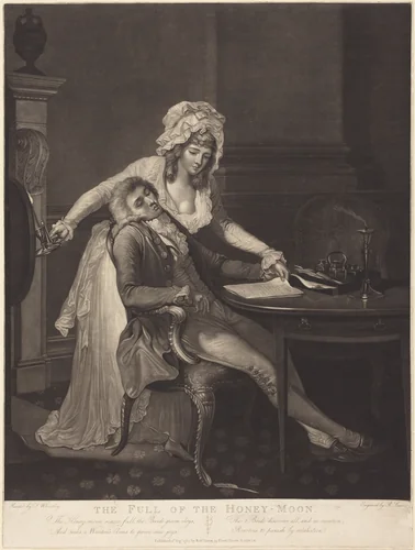 The Full of the Honey-Moon by Robert Laurie; Francis Wheatley, print, 1789
