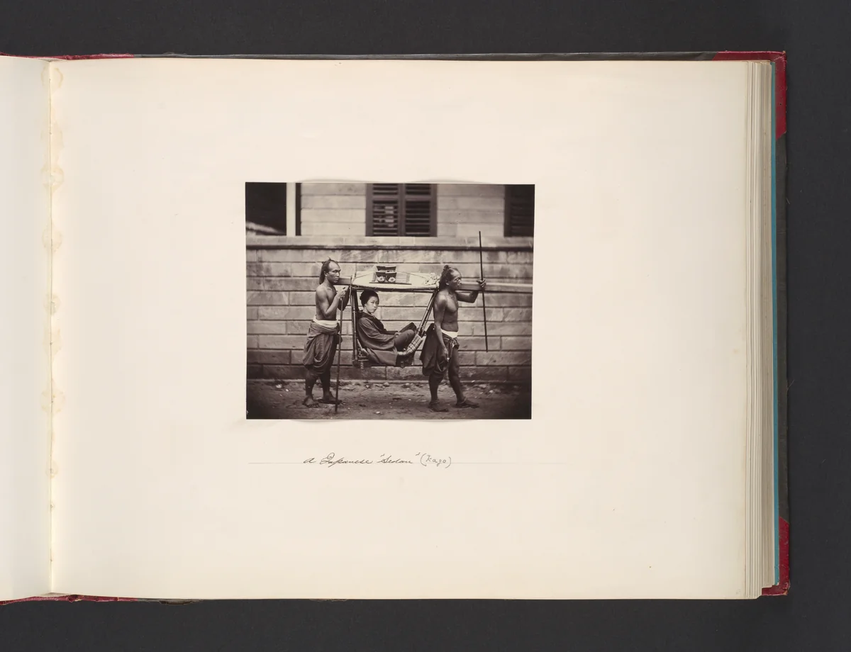 A Japanese "Sedan" (Kago) by John Thomson, photograph, 1865