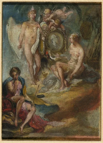 Allegory by Gabriel Jacques de Saint-Aubin, painting, 1770