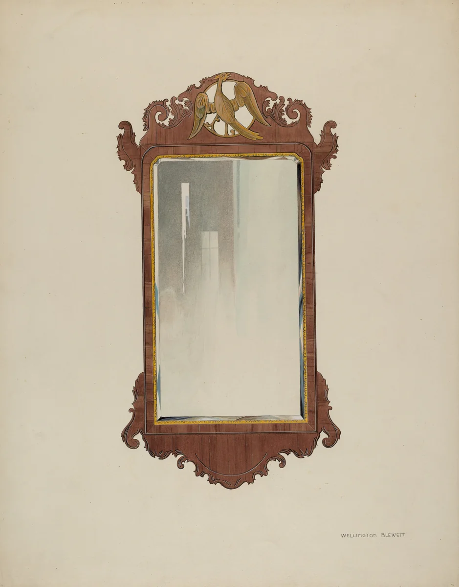 Mirror by Wellington Blewett, index of american design, 1937