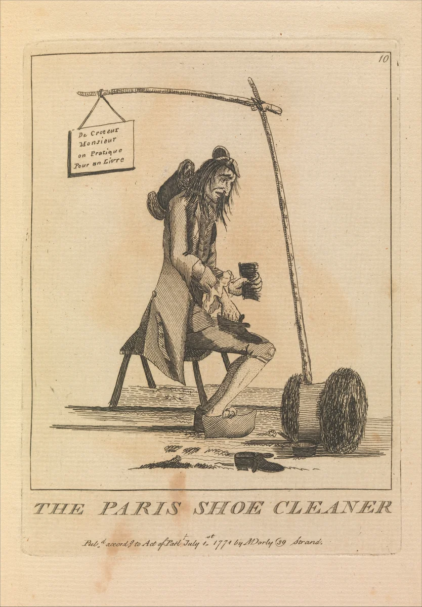 The Paris Shoe Cleaner by Henry William Bunbury, print, 1771