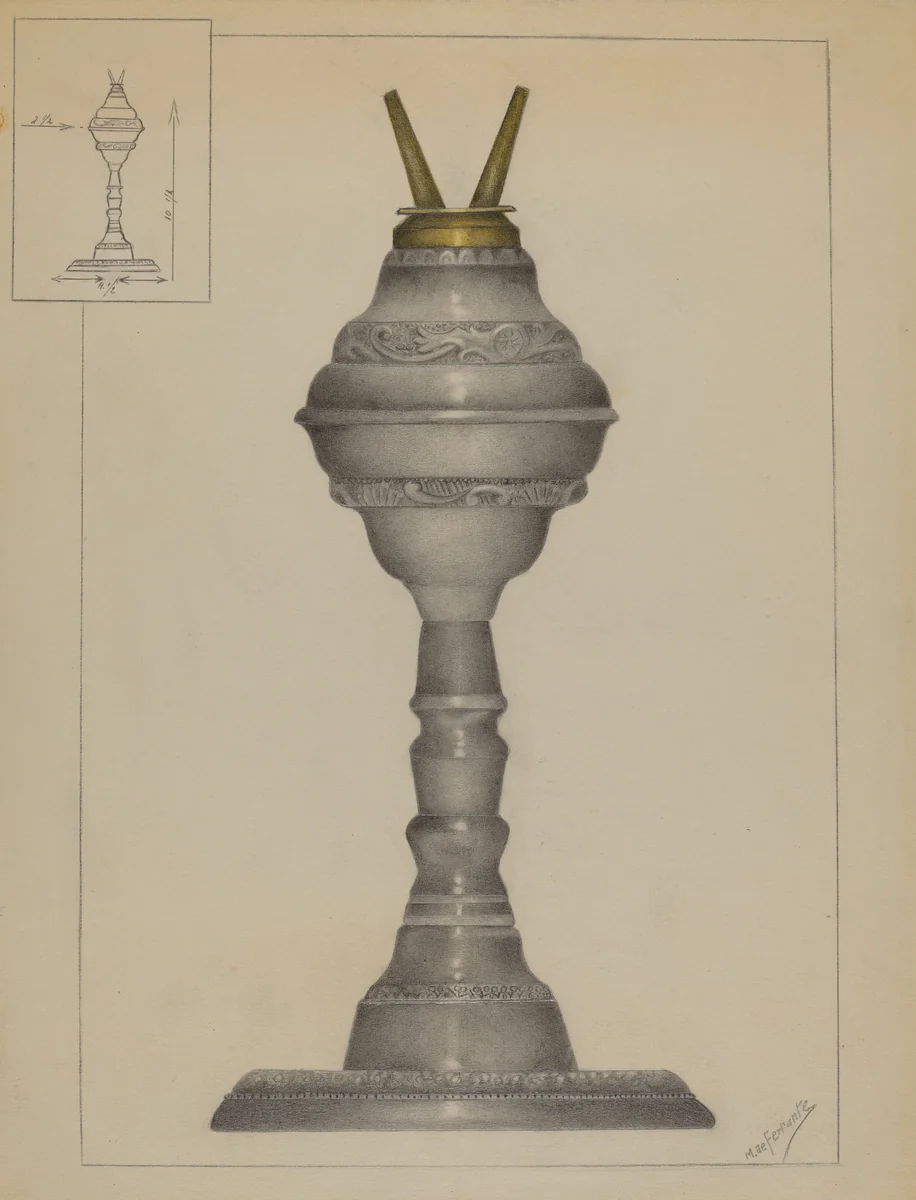 Lamp by Mario De Ferrante, index of american design, 1936