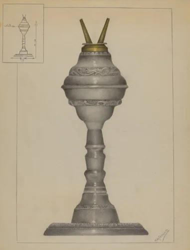 Lamp by Mario De Ferrante, index of american design, 1936