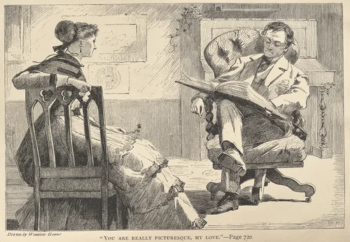 "You Are Really Picturesque, My Love" by Winslow Homer, print, 1868