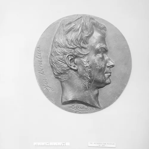 Johann Jacob Berzélius (1779–1848), Swedish scientific chemist by Pierre-Jean David d'Angers, metalwork, 1833