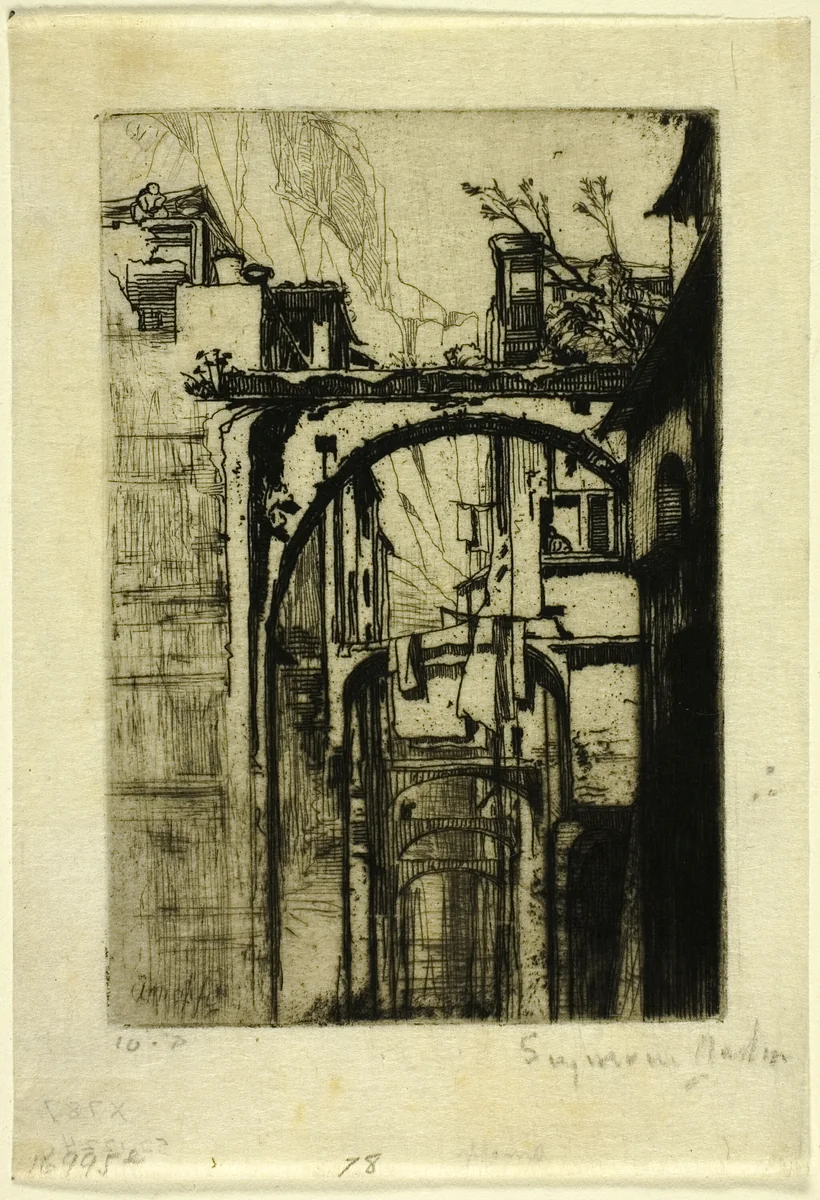 Amalfi by Francis Seymour-Haden, print, 1858