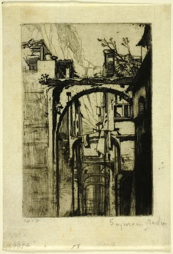 Amalfi by Francis Seymour-Haden, print, 1858