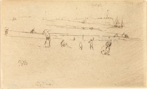 A Sketch at Dieppe by James McNeill Whistler, print, 1834-1903