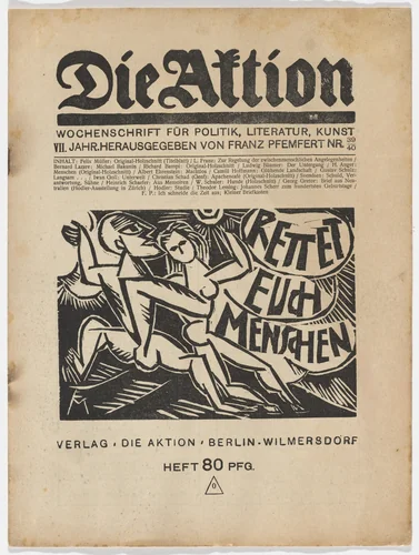 Die Aktion, vol. 7, no. 39/40 by Conrad Felixmüller, periodical, 1917