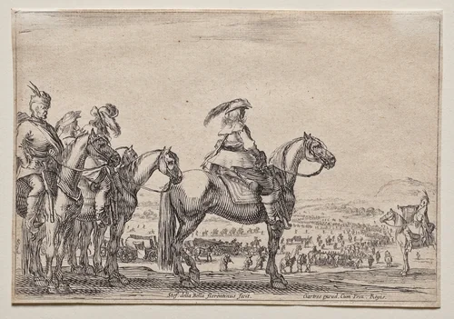 An Enemy on the March by Stefano della Bella, print, 1640-1650