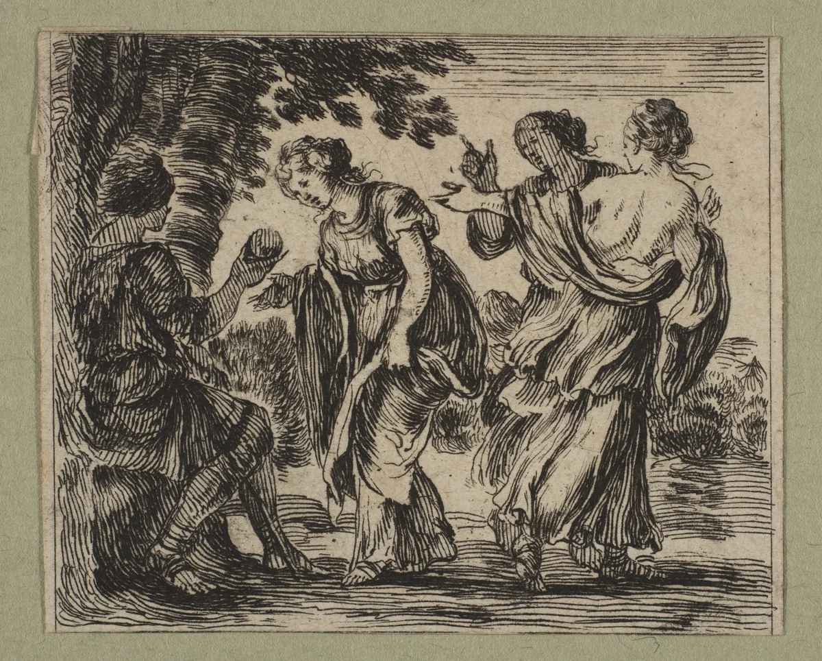 Jugement de Paris by Stefano della Bella, print, 1644