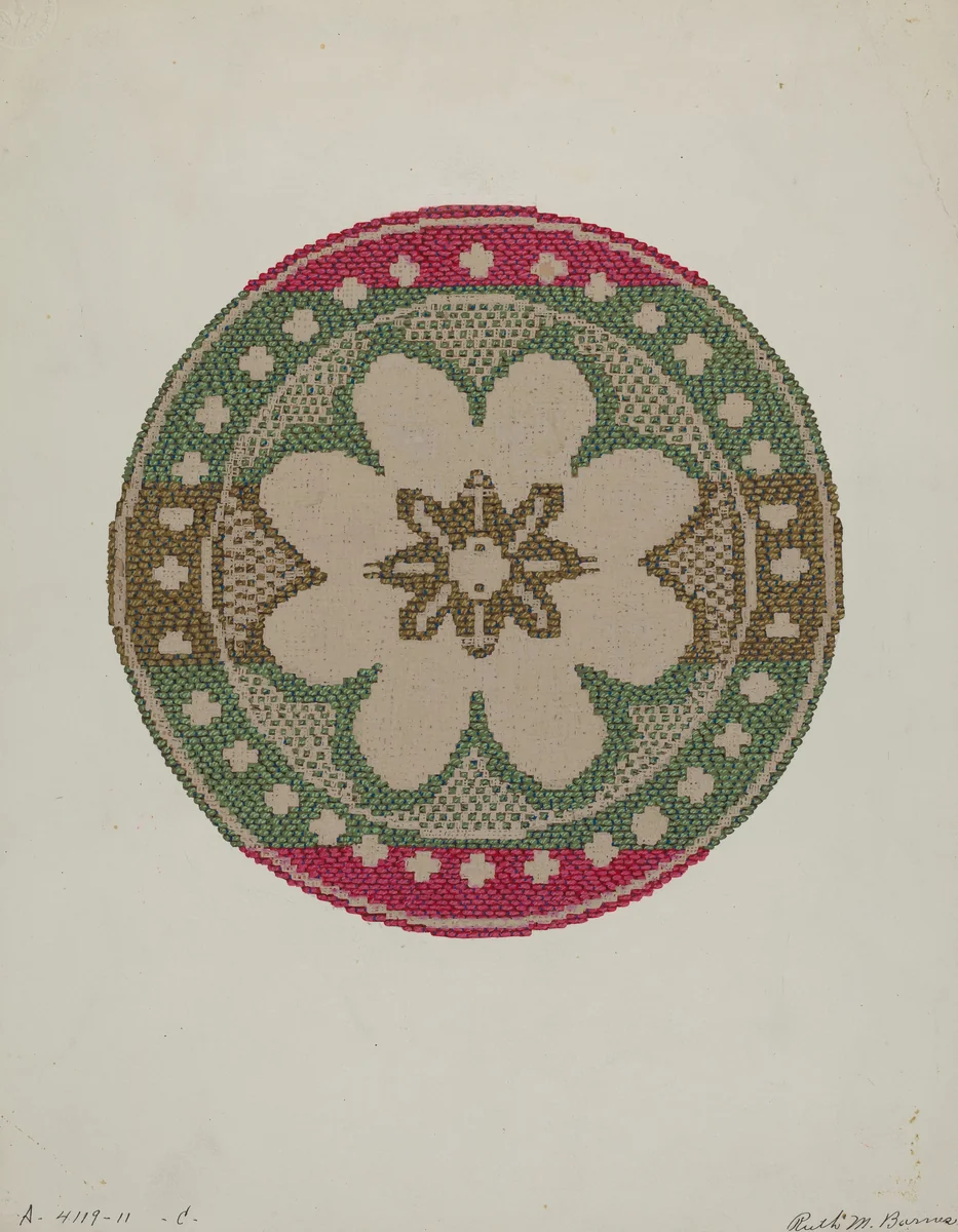 Coverlet by Ruth M. Barnes, index of american design, 1937