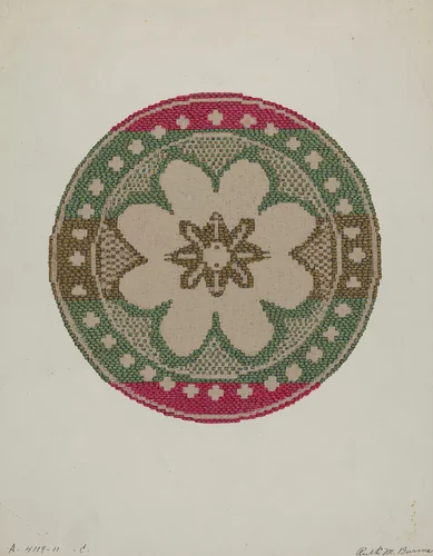 Coverlet by Ruth M. Barnes, index of american design, 1937