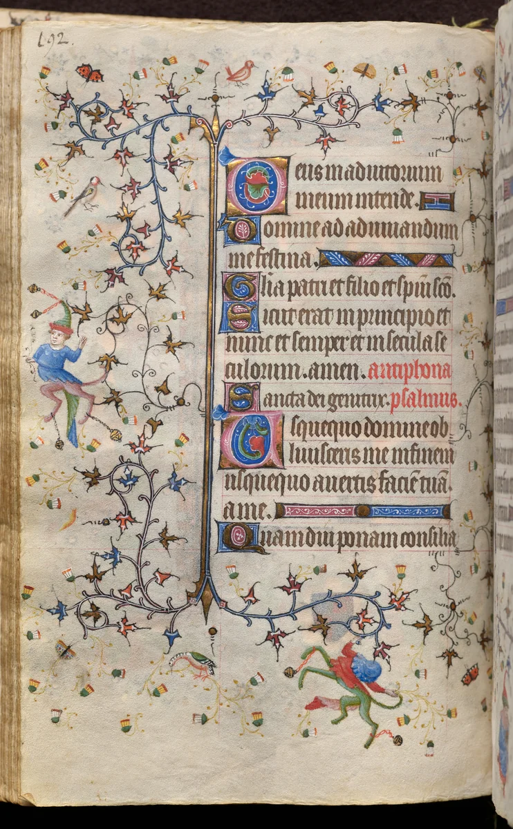 Hours of Charles the Noble, King of Navarre (1361-1425): fol. 96v, Text by Master of the Brussels Initials and Associates, book, 1400-1410