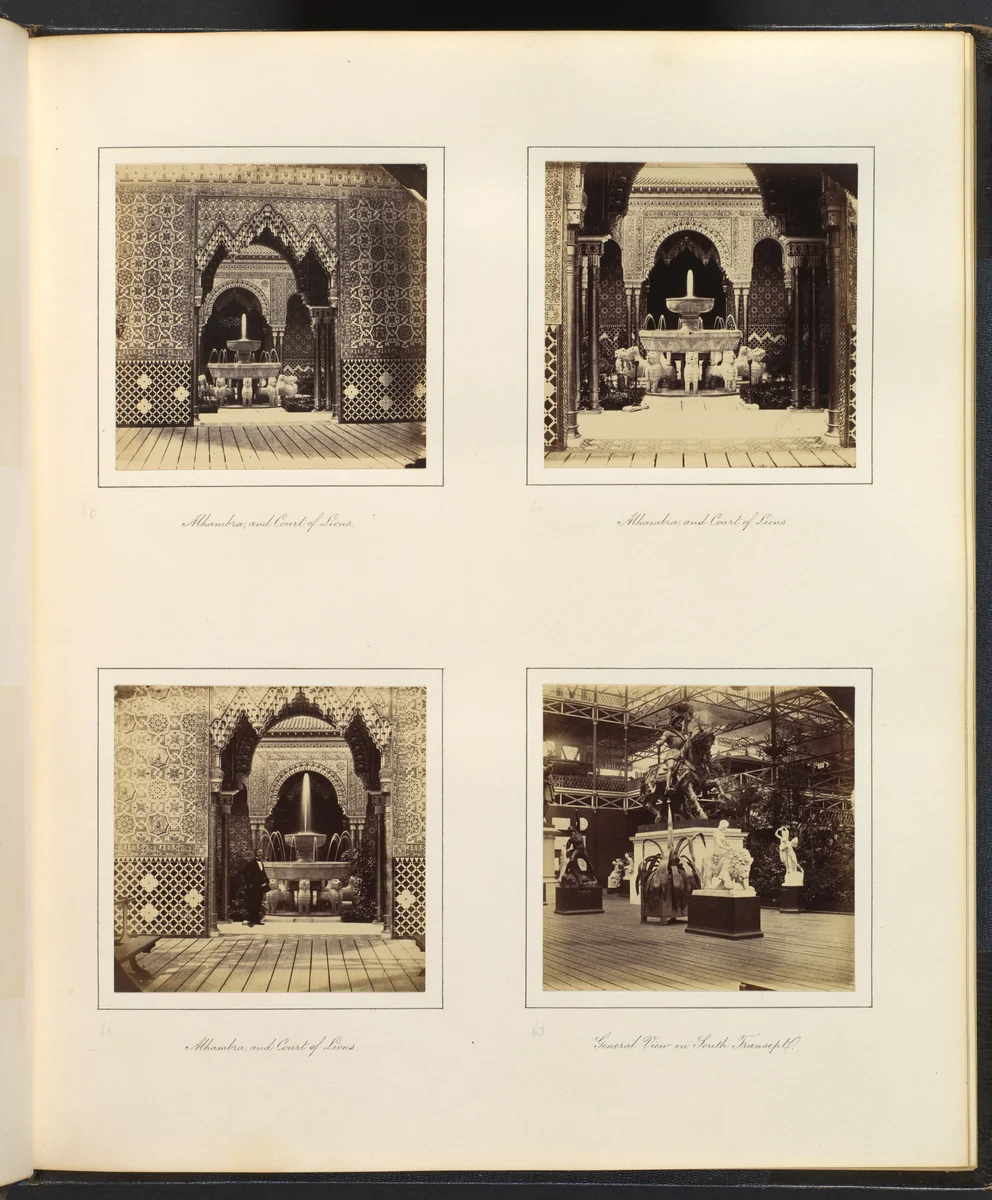 [Alhambra and Court of Lions; View in South Transept] by Philip Henry Delamotte, photograph, 1857-1861