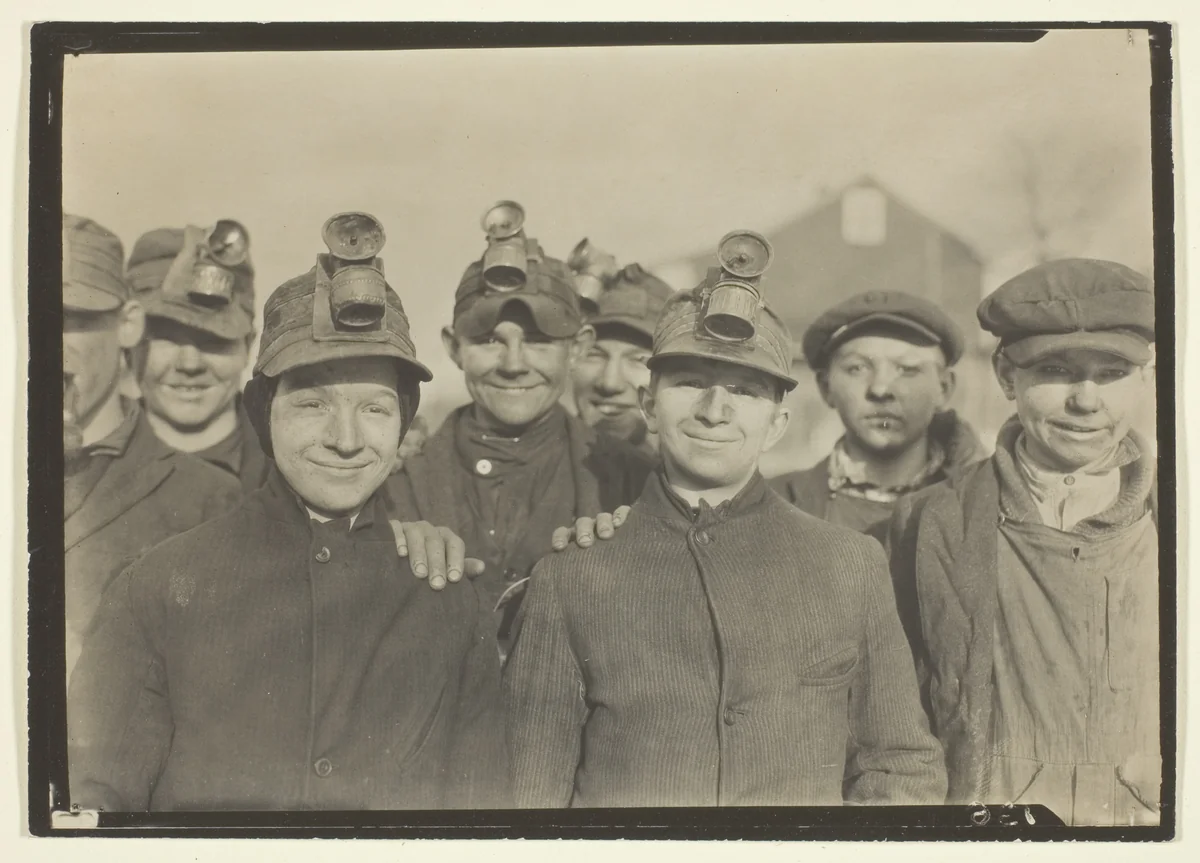 Breaker Boys in Pennsylvania Coal Mine by Lewis Wickes Hine, photograph, 1920