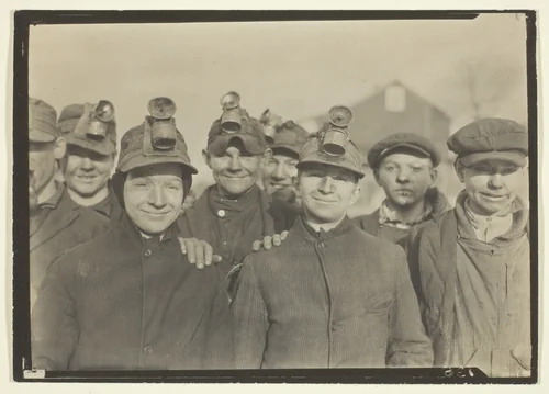Breaker Boys in Pennsylvania Coal Mine by Lewis Wickes Hine, photograph, 1920