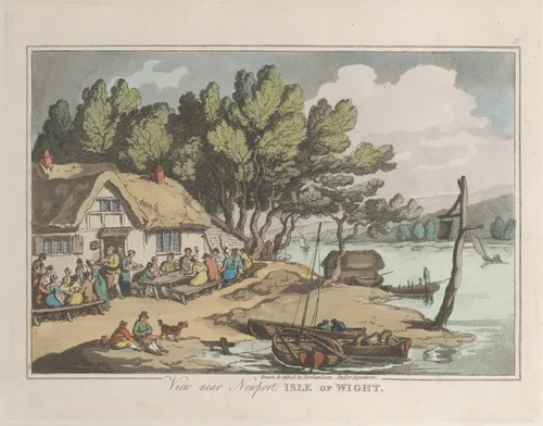 View near Newport, Isle of Wight by Thomas Rowlandson, print, 1822