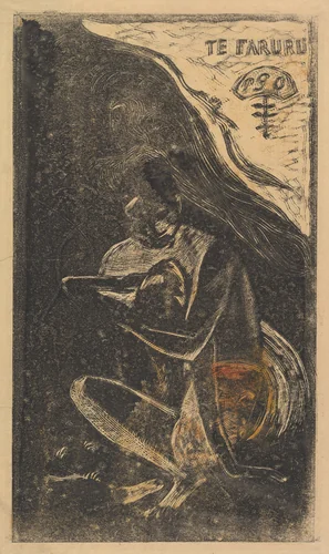 Here We Make Love (Te Faruru), from Fragrance (Noa Noa) by Paul Gauguin, print, 1893-1894
