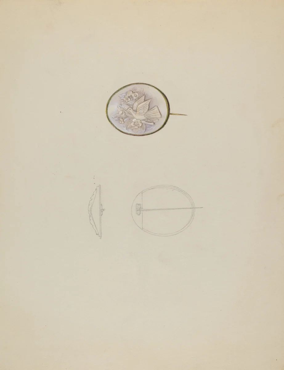 Brooch by Sylvia Dezon, index of american design, 1937