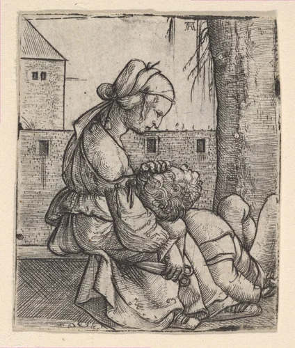 Samson and Delilah by Albrecht Altdorfer, print, 1500-1538