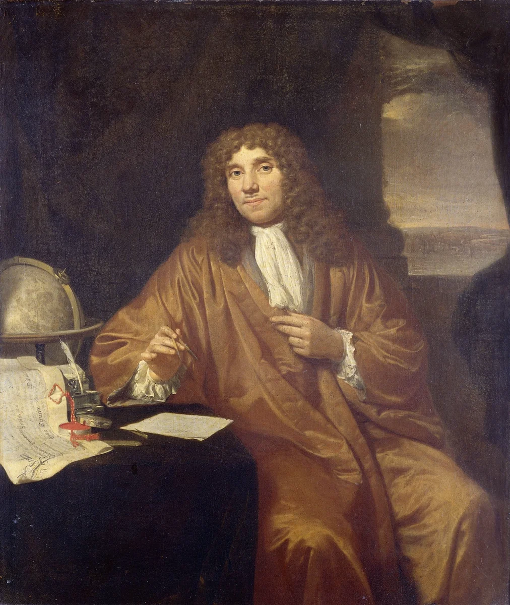 Portrait of Anthonie van Leeuwenhoek, Natural Philosopher and Zoologist in Delft by Jan Verkolje, painting, 1680-1686