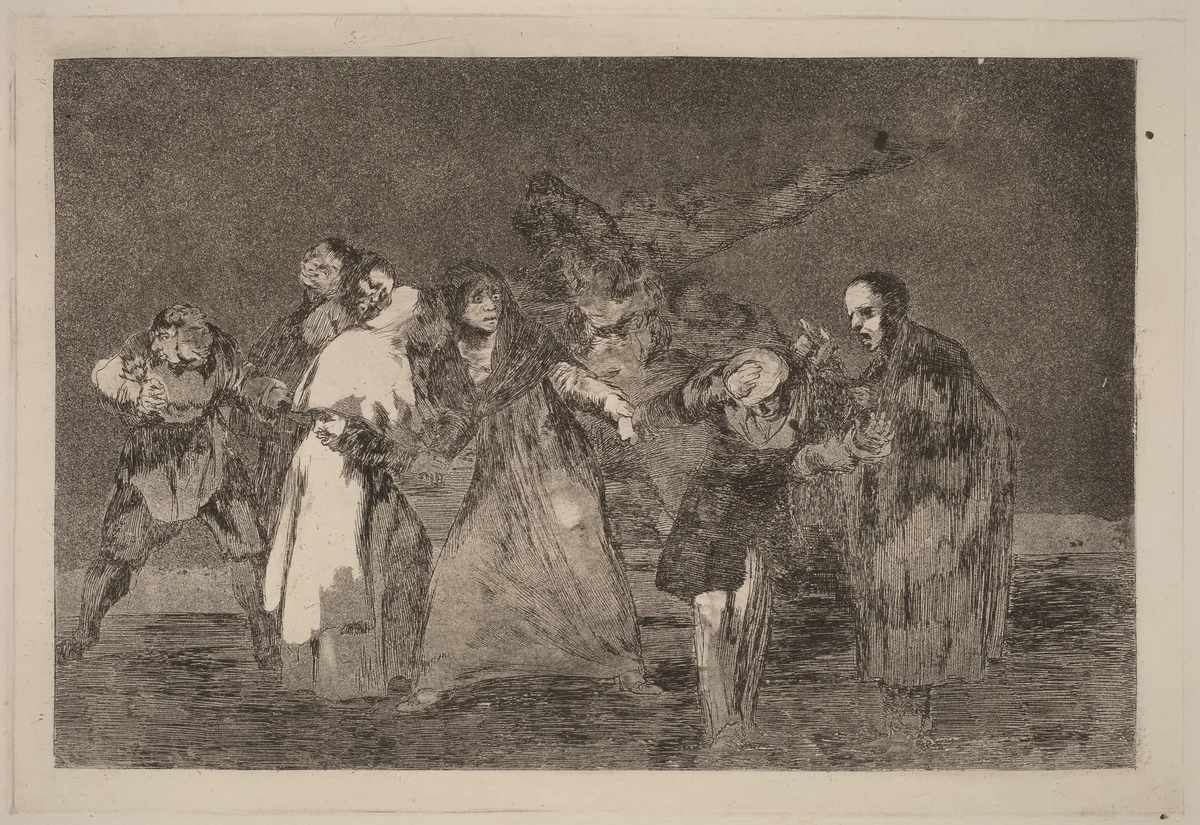 Sanan cuchilladas mas no malas palabras (Wounds Heal Quicker than Hasty Words) by Francisco Goya, print, 1816