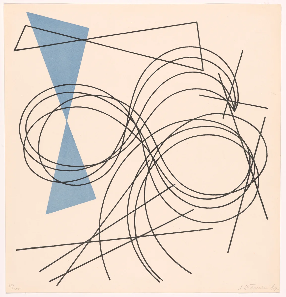 Plate (folio 15) from 5 Constructionen + 5 Compositionen by Sophie Taeuber-Arp, illustrated book, 1941