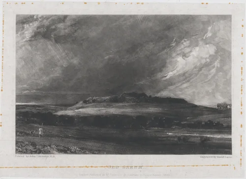 Old Sarum by David Lucas, print, 1830