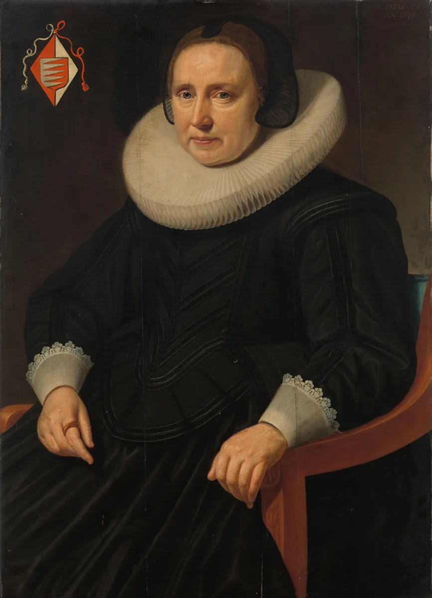 Portrait of Sara Sweerts de Weert, second Wife of Antonius Antonides van der Linden by Hendrik Meerman, painting, 1636