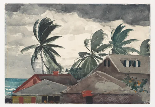 Hurricane, Bahamas by Winslow Homer, artwork, 1898