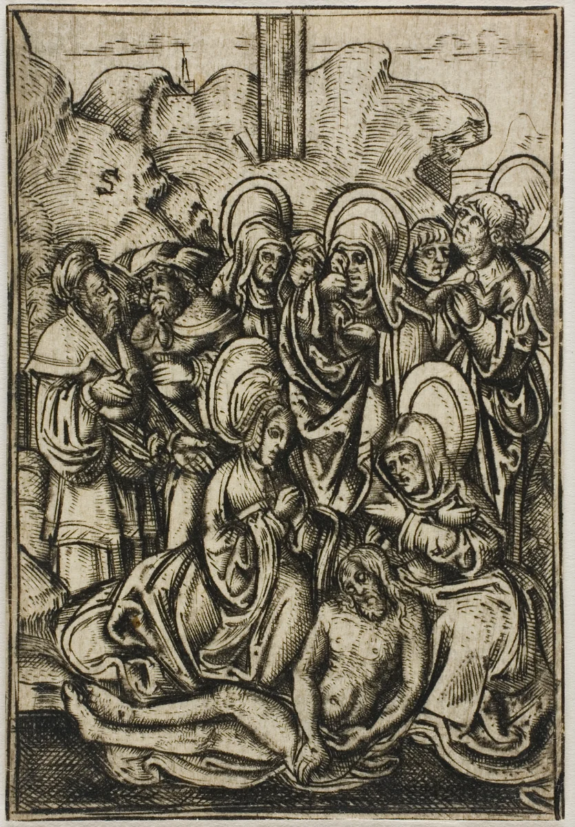 Lamentation Over Christ by Master S, print, 1495-1505