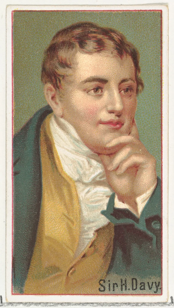 Sir H. Davy, printer's sample for the World's Inventors souvenir album (A25) for Allen & Ginter Cigarettes by Allen & Ginter, print, 1888