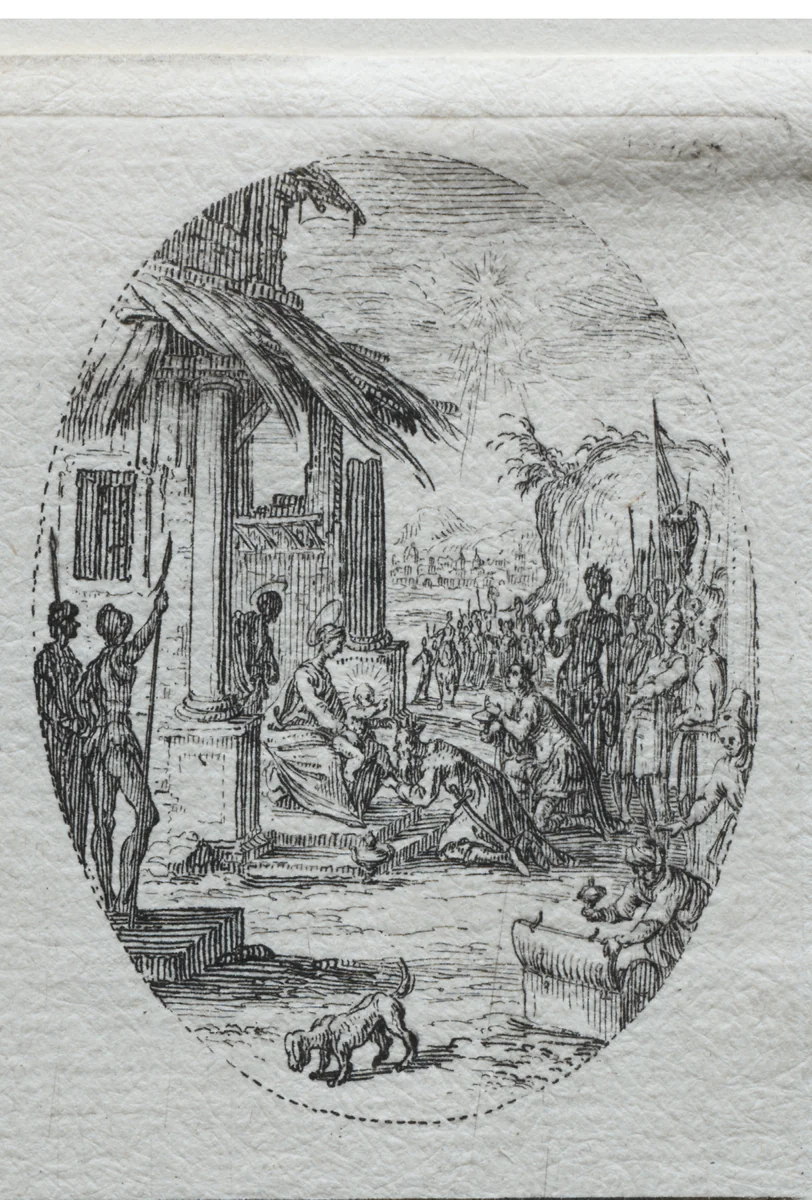 The Mysteries of the Passion: The Adoration of the Kings by Jacques Callot, print, 1631