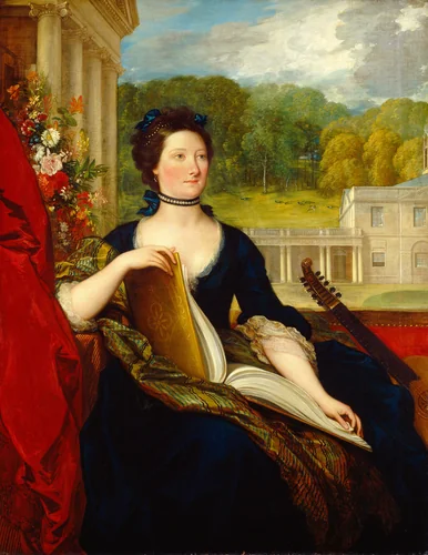 Maria Hamilton Beckford (Mrs. William Beckford) by Benjamin West, painting, 1799
