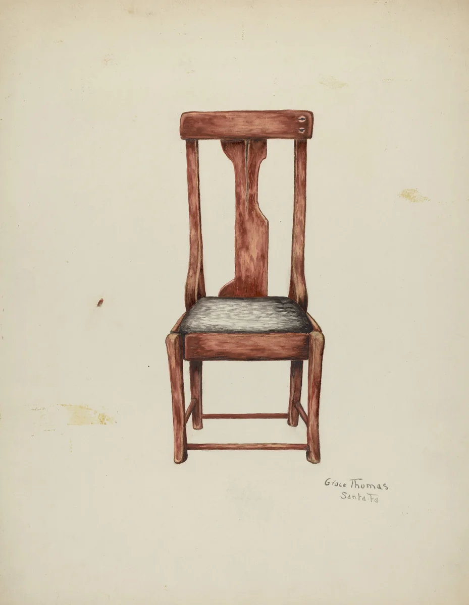 Chair by Grace Thomas, index of american design, 1939
