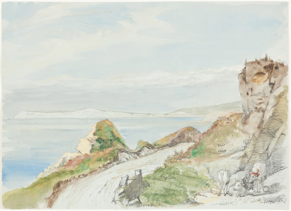 Freshwater Bay, Isle of Wight by George Hayter, drawing, 1839