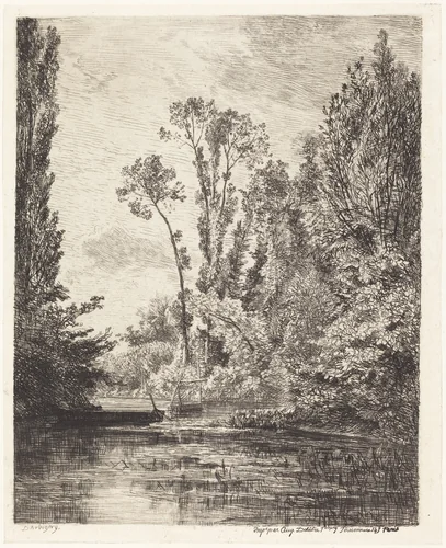 The Virgin Islands in Bezons (Les Iles vierges a Bezons) by Charles-François Daubigny, print, 1850