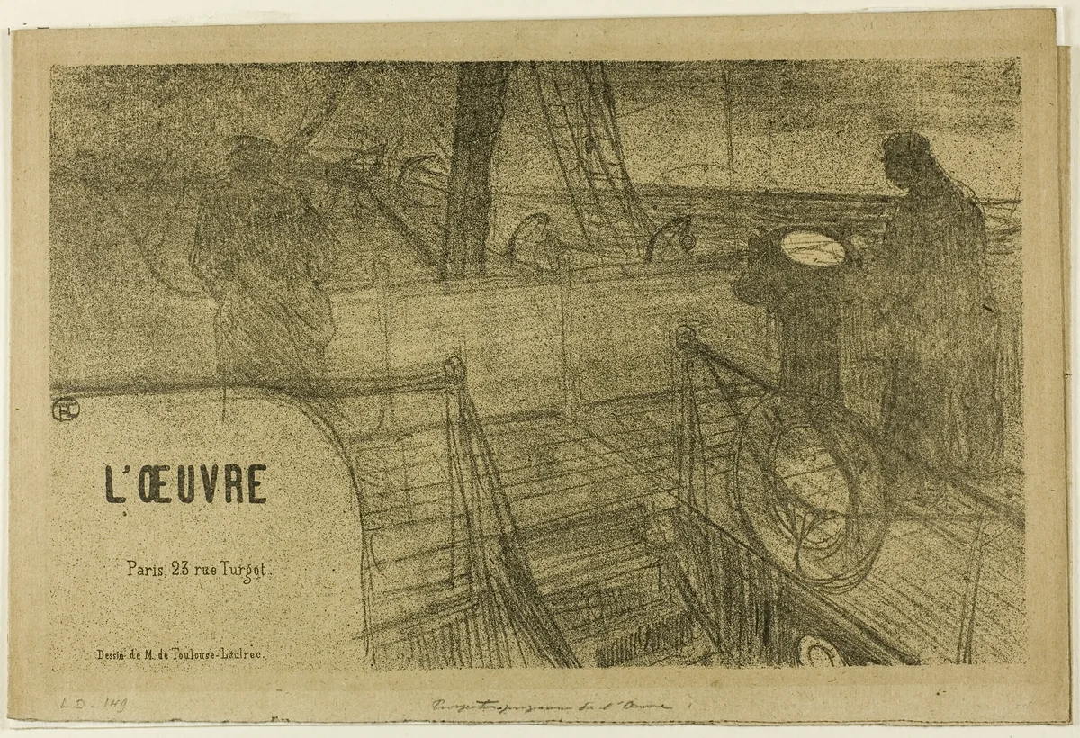 Prospectus—Programme de l'Oeuvre by Henri de Toulouse-Lautrec, print, 1895