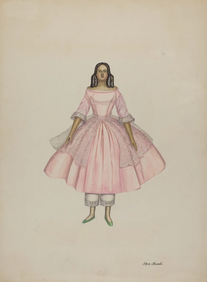 Doll by Rex F. Bush, index of american design, 1938