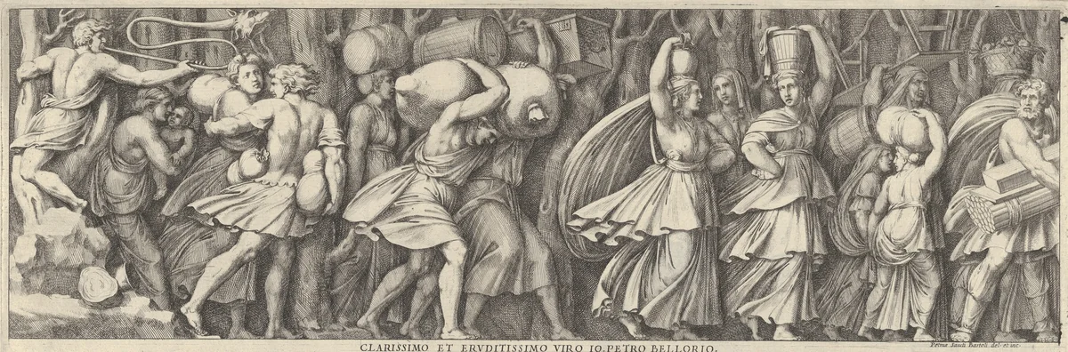 Plate 1: A Procession by Pietro Santi Bartoli, print, 1655-1665