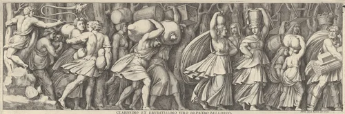 Plate 1: A Procession by Pietro Santi Bartoli, print, 1655-1665