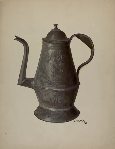 Pa. German Teapot by Eugene Shellady, index of american design, 1937