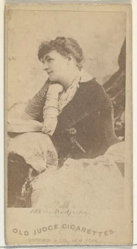 Modjeska, from the Actors and Actresses series (N171) for Old Judge Cigarettes by Goodwin & Company, photograph, 1886-1890