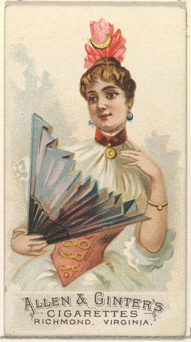 Plate 35, from the Fans of the Period series (N7) for Allen & Ginter Cigarettes Brands by Allen & Ginter, print, 1889