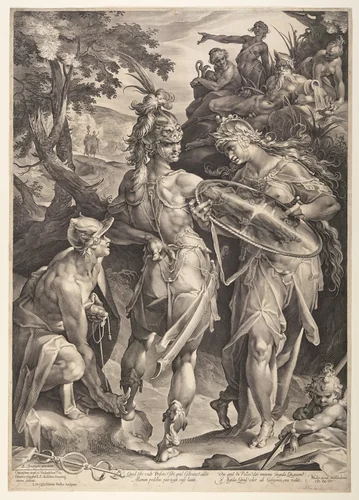 Minerva Arming Perseus by Jan Harmensz Muller
Bartholomeus Spranger, print, 1604