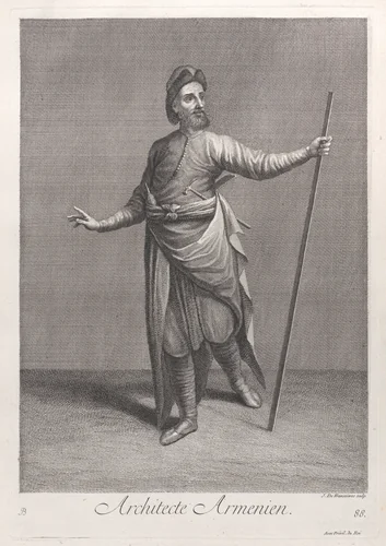 Architecte Armenien, plate 88 from "Recueil de cent estampes représentent differentes nations du Levant" by Jean Baptiste Vanmour, print, 1714-1715