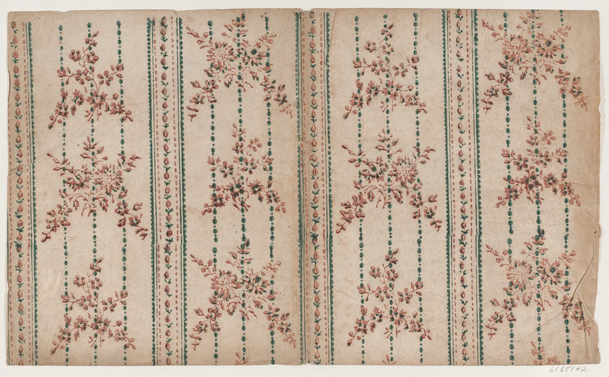Book cover with two borders with floral patterns by anonymous, print, 1800-1900